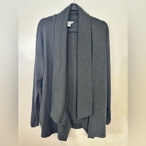 Athleta Charcoal Draped Cadigan Tencel Modal Blend Loungewear